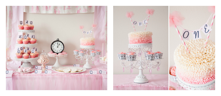 Baby First Birthday with Damask Cupcake Wrappers