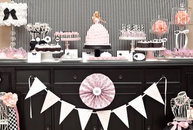 Barbie Doll Birthday Cake Dessert Table