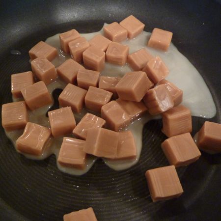 Caramels melting