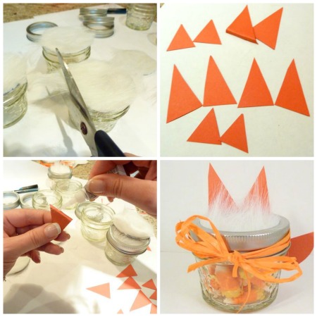 how to make mason jar fox party favors