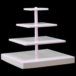 Stands Four Tier Banded Cupcake Tree with Lip Square