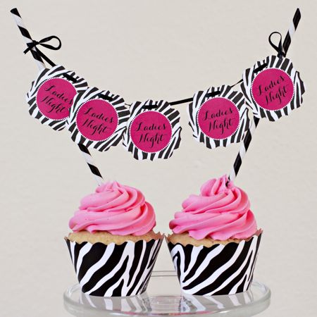 Itty Bitty Banner- Zebra "Ladies Night"