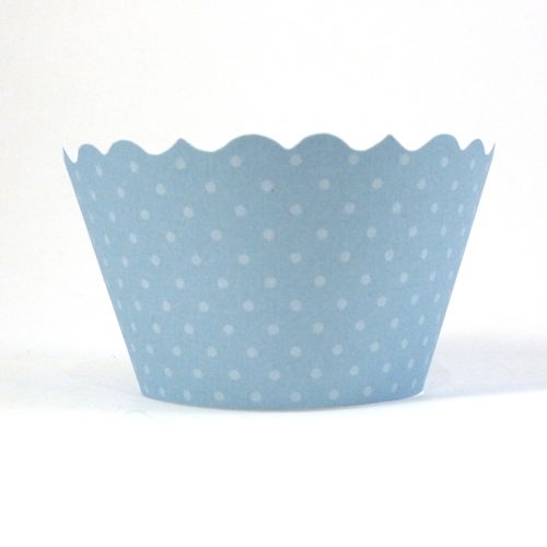 Cupcake Wrappers- Sky Blue (includes 12)