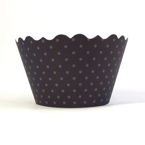 Cupcake wrappers- Black includes 12