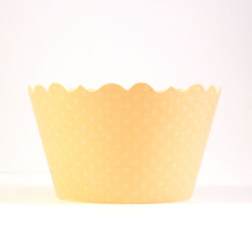 Buttercup Yellow Cupcake Wrappers - Includes 12 Swiss Dot cupcake holders