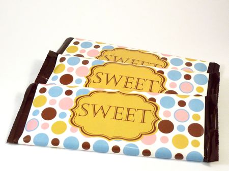 Labels Candy Bar Wrappers- Polkadots