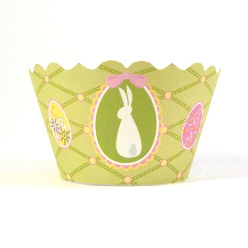 Cupcake wrappers - Easter Madeline Bunny & Chick   includes 50