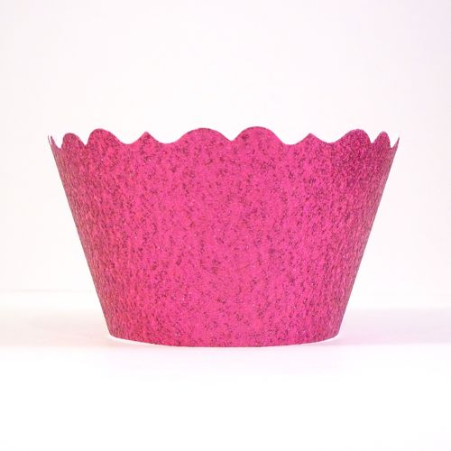 MIni Glitter Magenta Pink Cupcake Wrappers