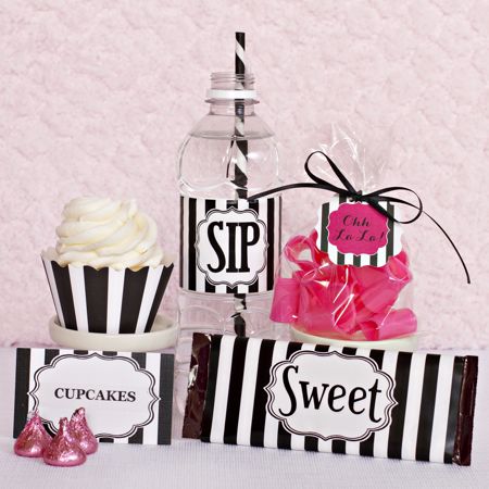 Petite Party Kits- Striped Black & White