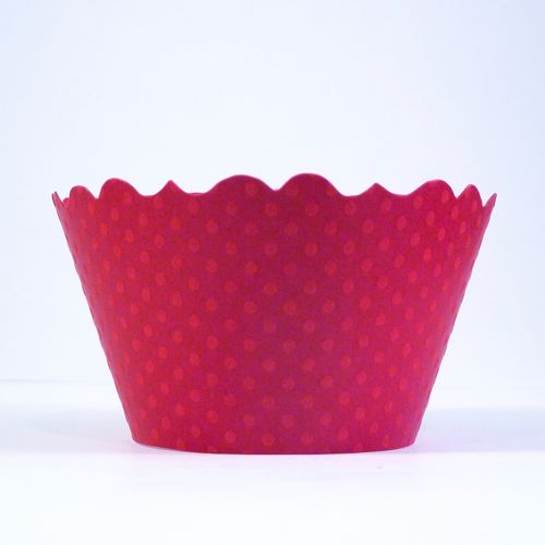 Phoenix Red Cupcake Wrappers Dot - Includes 12 cupcake holders