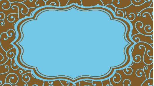 Place Cards- Olivia Swirl Blue & Brown
