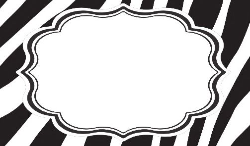 Place Cards- Zebra Black & White