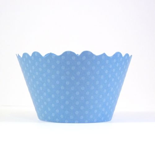 Rip Tide Blue Cupcake Wrappers Dot - Includes 12 cupcake holders