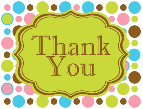 Thank You Cards- Polkadots