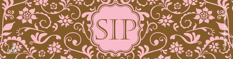 Labels Beverage Bottle Wraps- Hannah Floral Pink and Brown