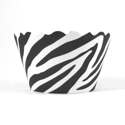 Mini cupcake wrappers Suzy Zebra-  Black/White (includes 100)