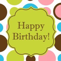 Hang Tags- Polka Dot "Happy Birthday"