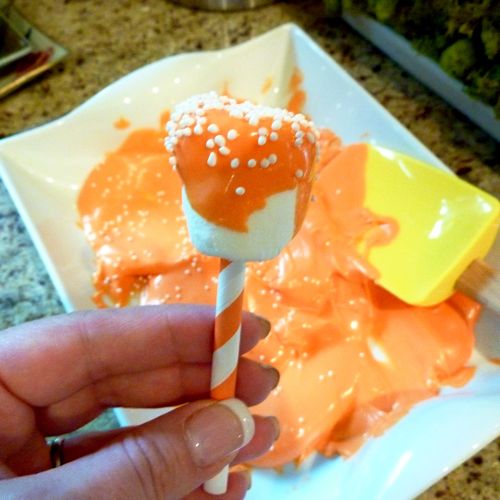 Marshmallow Pops with sprinkles