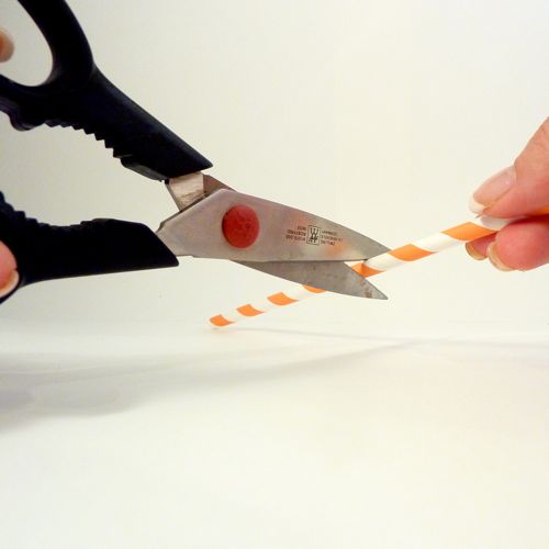 Orange Paper Straws