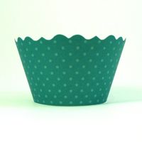 Cupcake Wrappers- Emerald Green (includes 12)