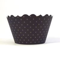 Cupcake wrappers- Black includes 12