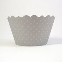 Cupcake Wrappers- Platinum Grey (includes 12)