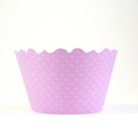 Berry Purple Cupcake Wrappers Swiss Dot - Includes 12 cupcake holders