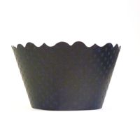 Pepper Black Cupcake Wrappers Dot - Includes 12 cupcake holders