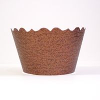 Glitter Bronze Cupcake Wrappers - Includes 12 Bronze Brown Cupcake Wraps