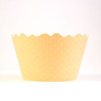 Buttercup Yellow Cupcake Wrappers - Includes 12 Swiss Dot cupcake holders