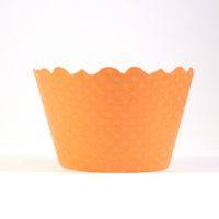 Festive Orange Cupcake Wrappers Dot - Includes 12 cupcake holders