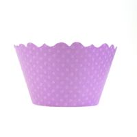 Grape Jelly Purple Cupcake Wrapper Dot - Include 12 cupcake holders