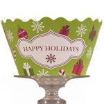 Cupcake wrappers- Happy Holidays "Noelle"-  Includes 50