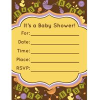 Printable Invitations 5 x 7- Baby Blocks