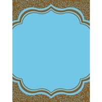 Printable Invitations 5 x 7- Olivia Swirl Blue and Brown