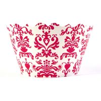 Cupcake wrappers - Lu Lu - Red / White  Includes 50