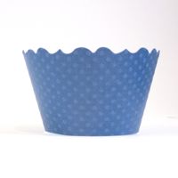 Night Water Blue Cupcake Wrappers Dot- Includes 12 cupcake holders
