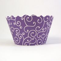 Cupcake Wrappers - Olivia Swirl (lavender) includes 12