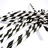 Paper Straws- Black and White