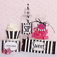 Petite Party Kits- Striped Black & White
