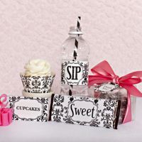 Petite Party Kits- Damask Black & White