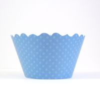 Rip Tide Blue Cupcake Wrappers Dot - Includes 12 cupcake holders