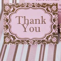 Thank You Cards- Hannah Pink & Brown