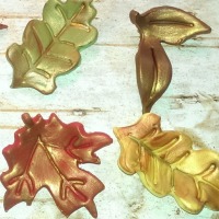 Fondant Cupcake Toppers- Fall Leaves  Includes 12 toppers