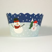 Cupcake Wrappers- Snowmen includes 50