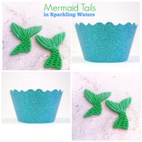 Mermaid Cupcake Toppers & Sparkling Waters Cupcake Wrappers Collection