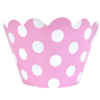 Polkadot Cupcake Wrappers - Soft & White (Includes 20 cupcake wraps)